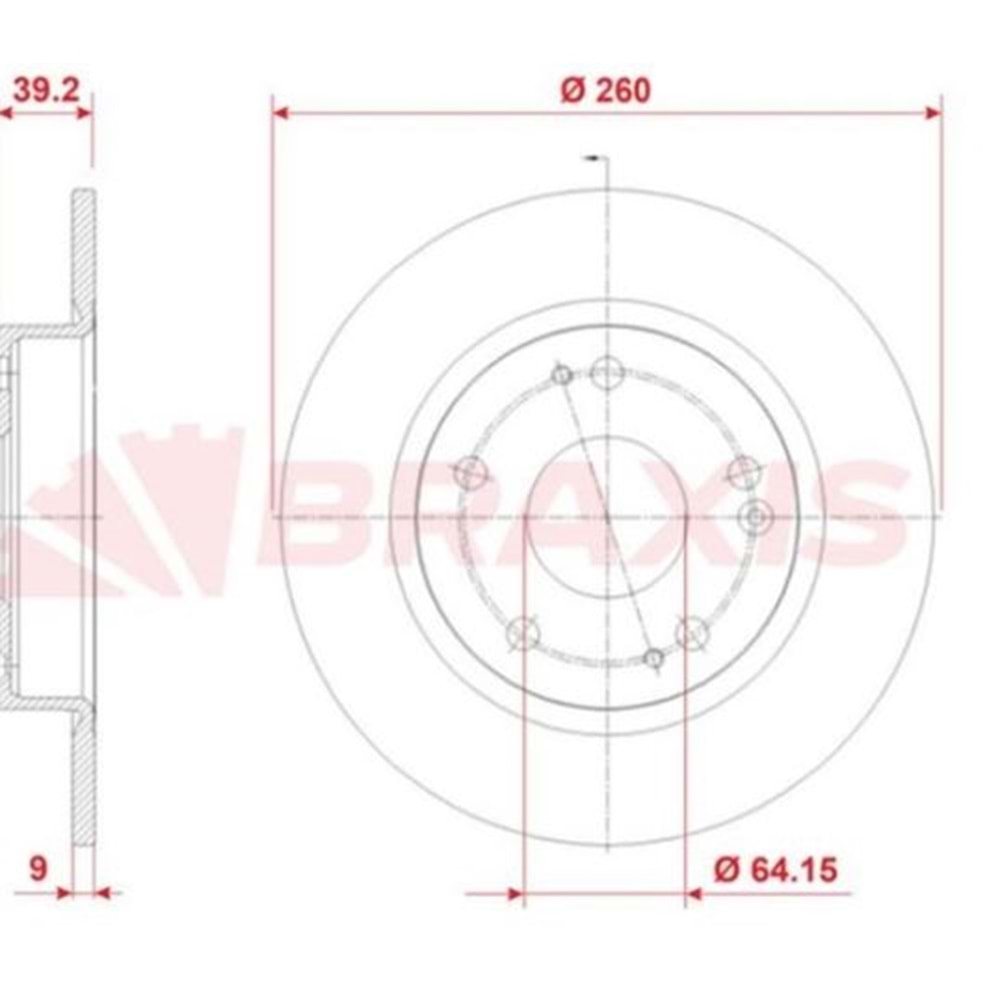 Fren Diski Honda Civic X Arka - 260 mm - BRAXIS