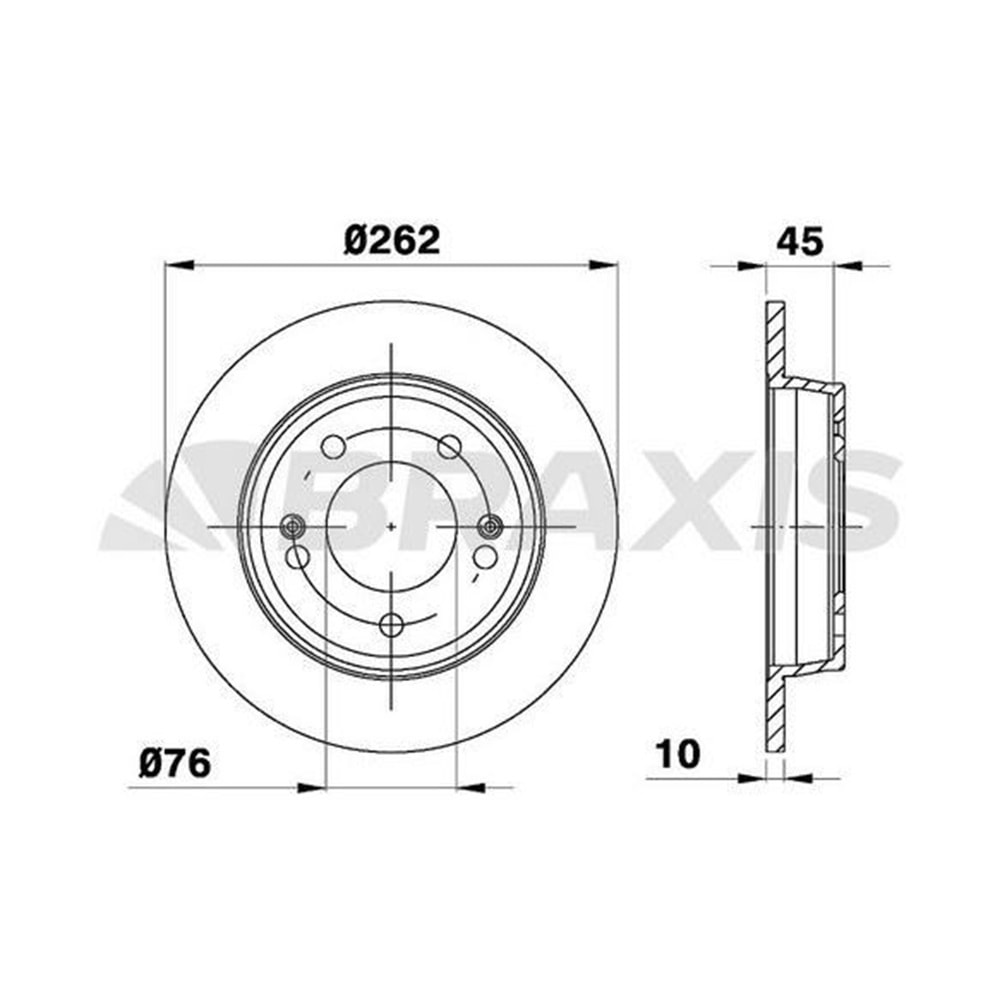 Fren Diski Hyundai ELantra 1.6, Kia Ceed Arka - 262 MM - WOD