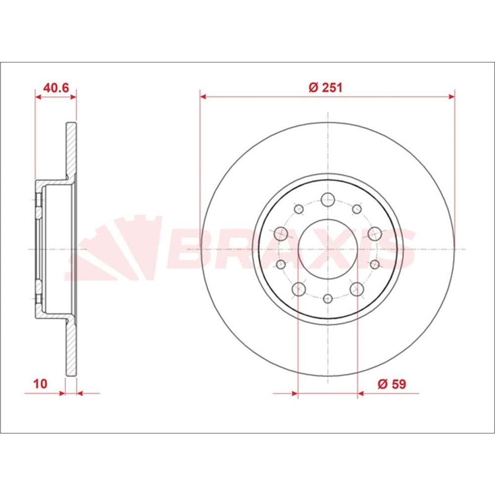 Fren Diski Fiat Egea 1.6 MJT, Cross, 500L Arka - 251 MM
