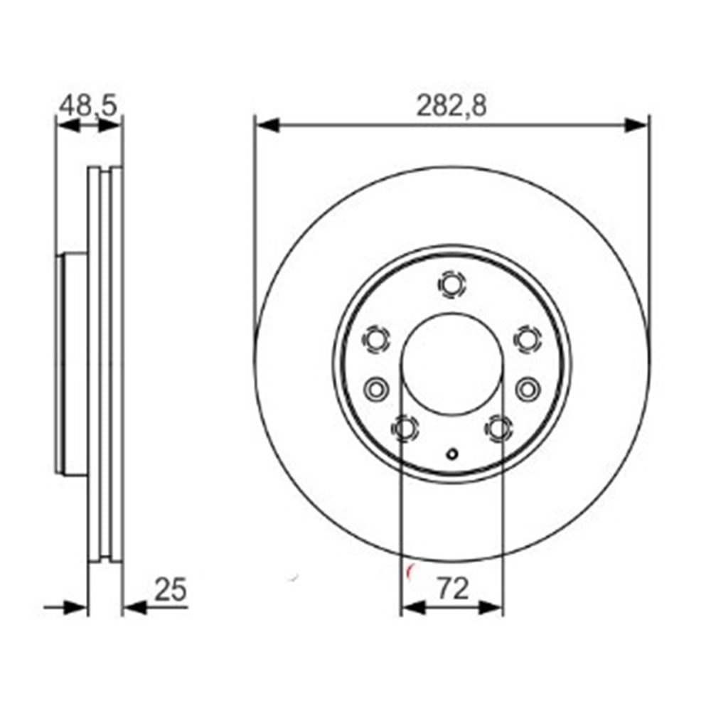 Fren Diski Mazda 6 03-08 Ön - 283 mm