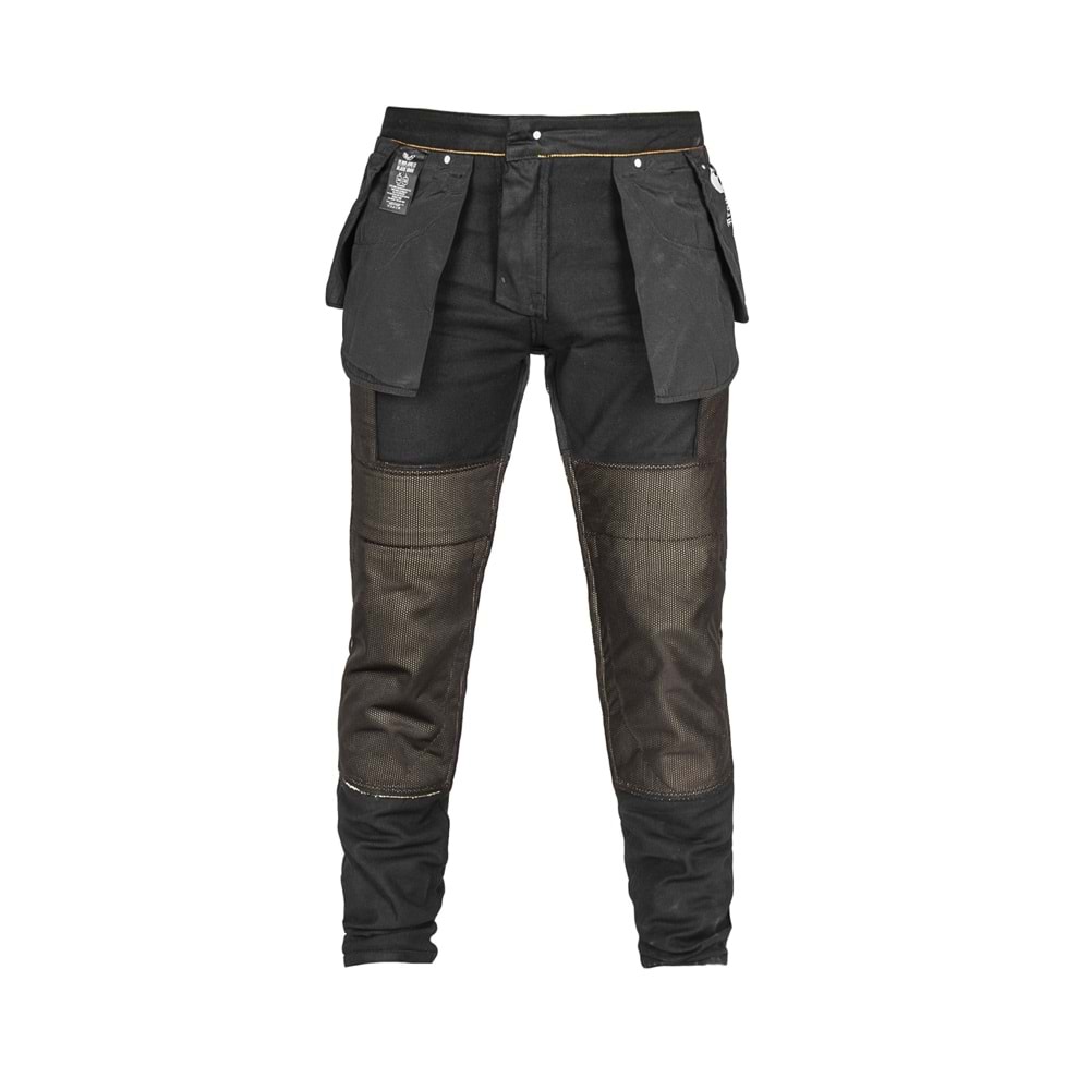 Black Iron Flexi V4 Korumalı Motosiklet Kot Pantolonu Erkek Siyah - 31-32