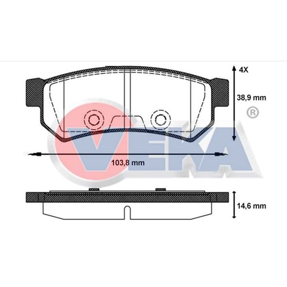 Disk Balata Chevrolet Lacetti (J200) 1.6i Arka - VEKa