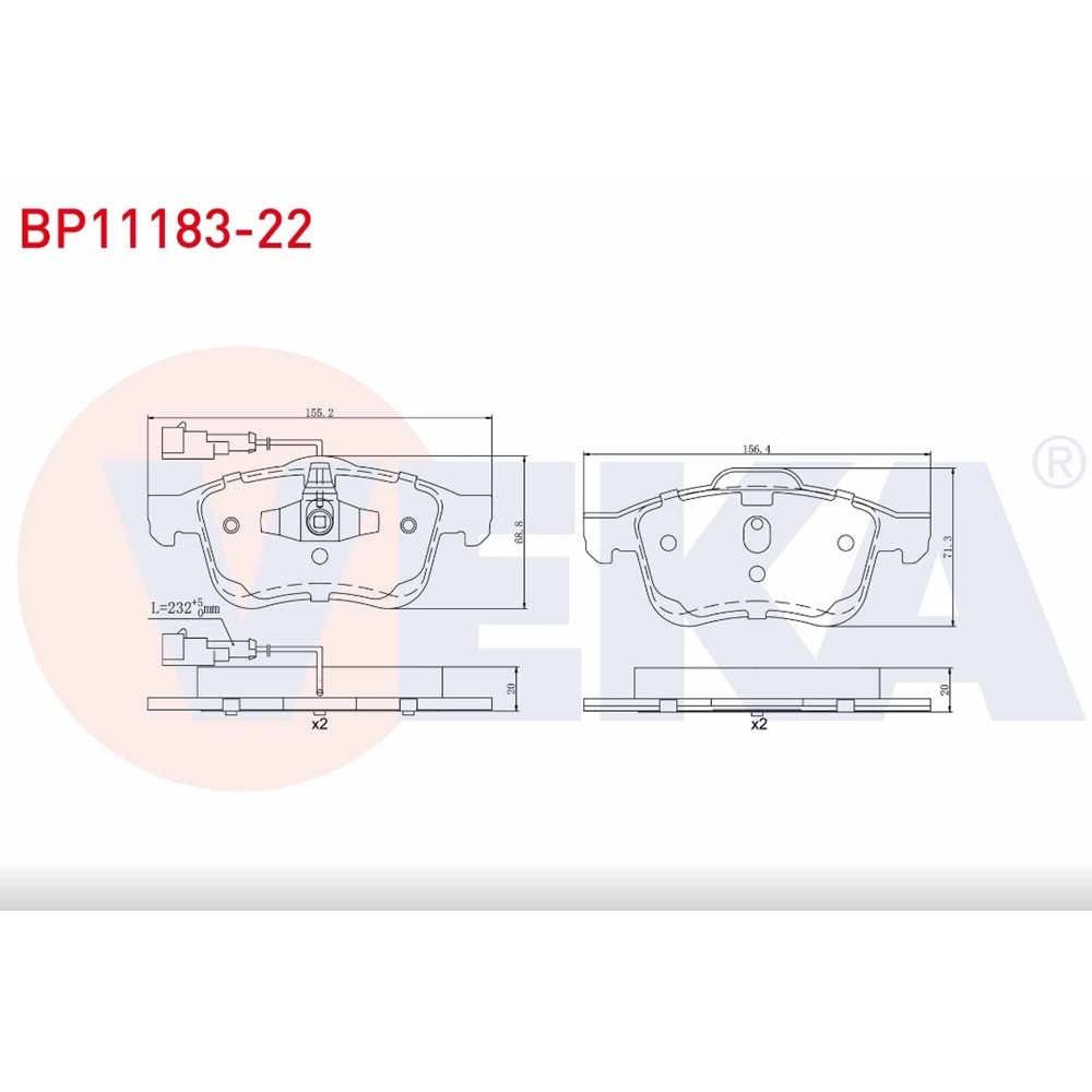 Disk Balata Opel Combo, Fiat Doblo, Alfa Romeo 159 Ön -