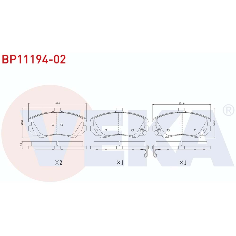 Disk Balata Hyundai ELantra Ön - VEKa