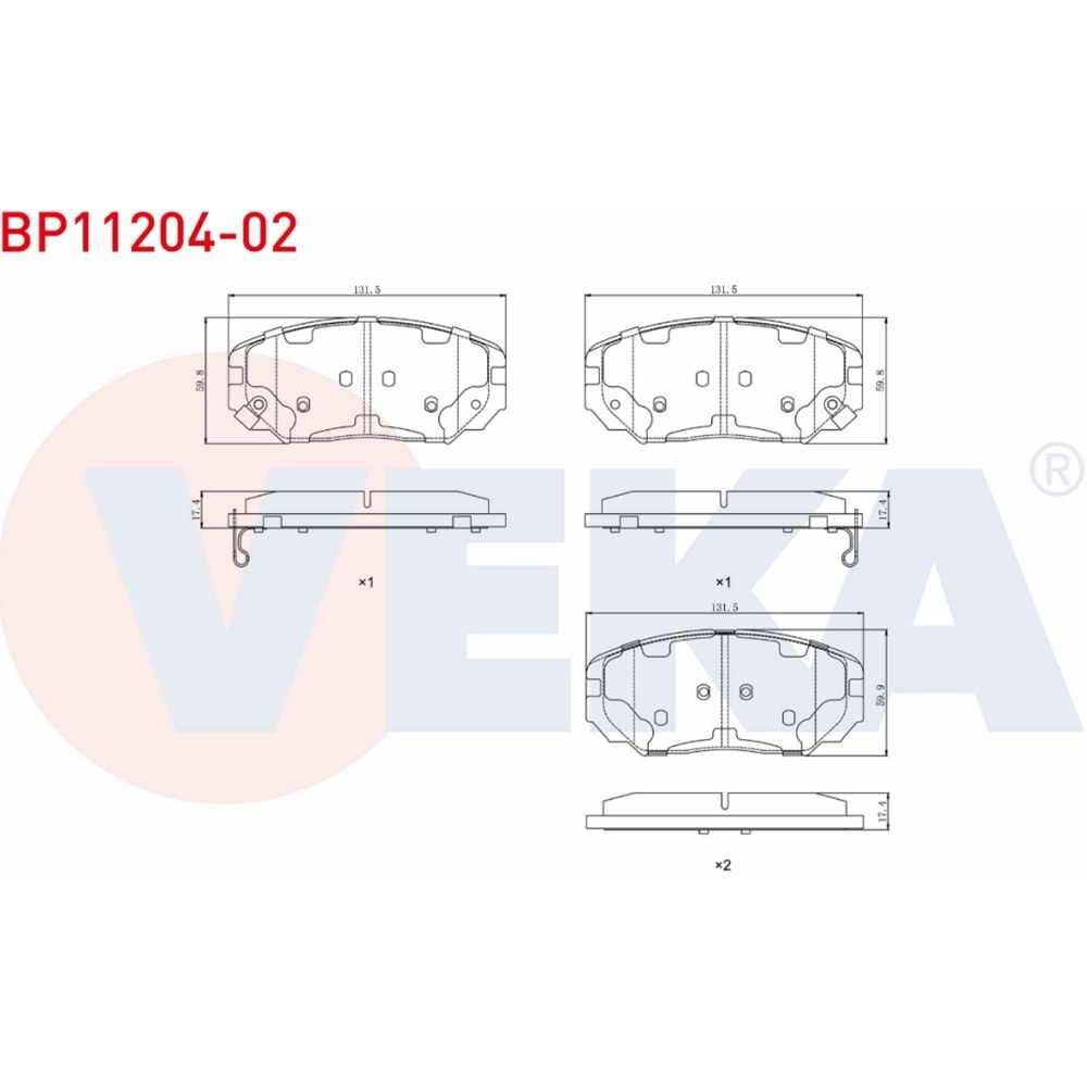 Disk Balata Hyundai Sonata V 3.3i V6 Ön - VEKa