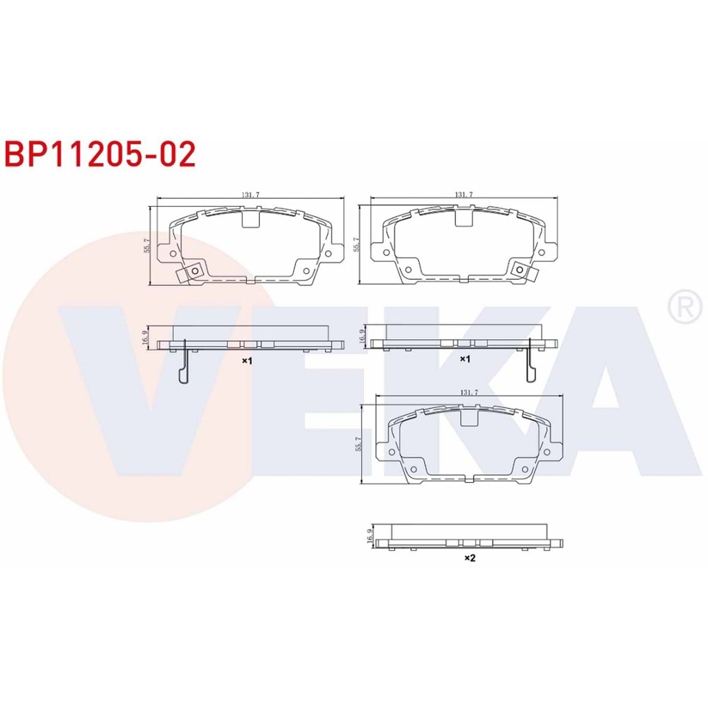 Disk Balata Honda Civic VIII Ön - VEKa