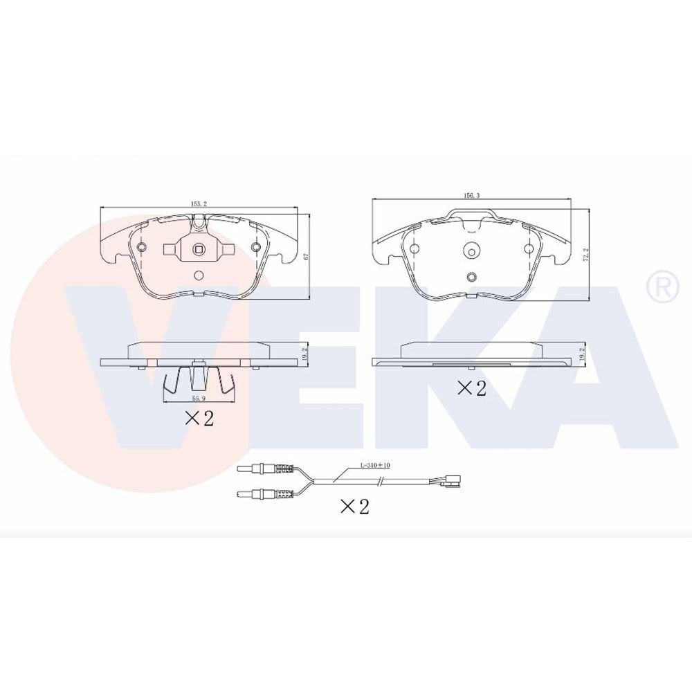 Disk Balata Ford, Jaguar, Citroen, Land Rover Ön - VEKa*