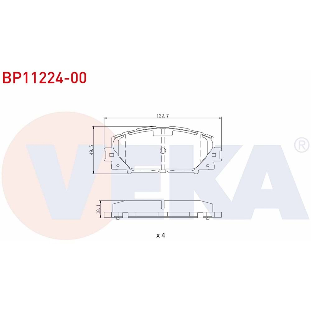 Disk Balata Toyota Yaris, LEXUS Ön - VEKa