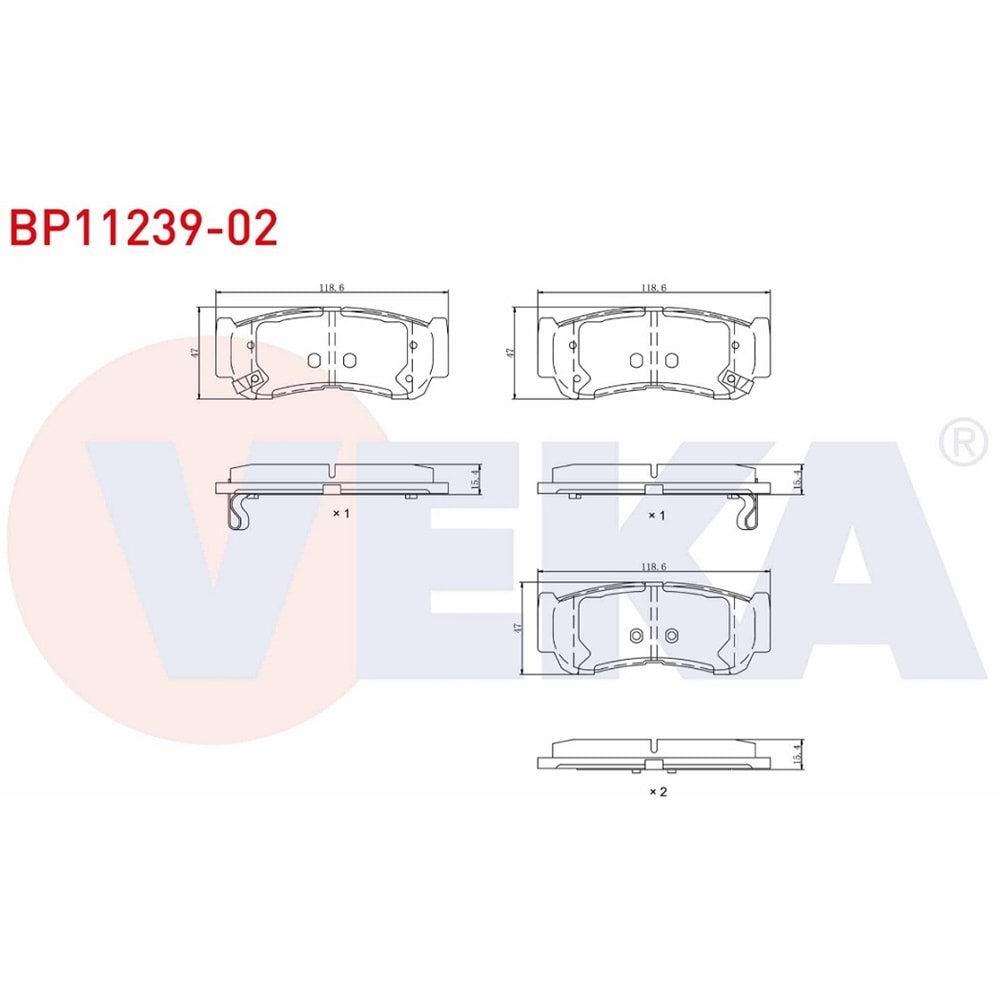 Disk Balata Hyundai Santa Fe, H1, Ssangyong Arka - VEKa