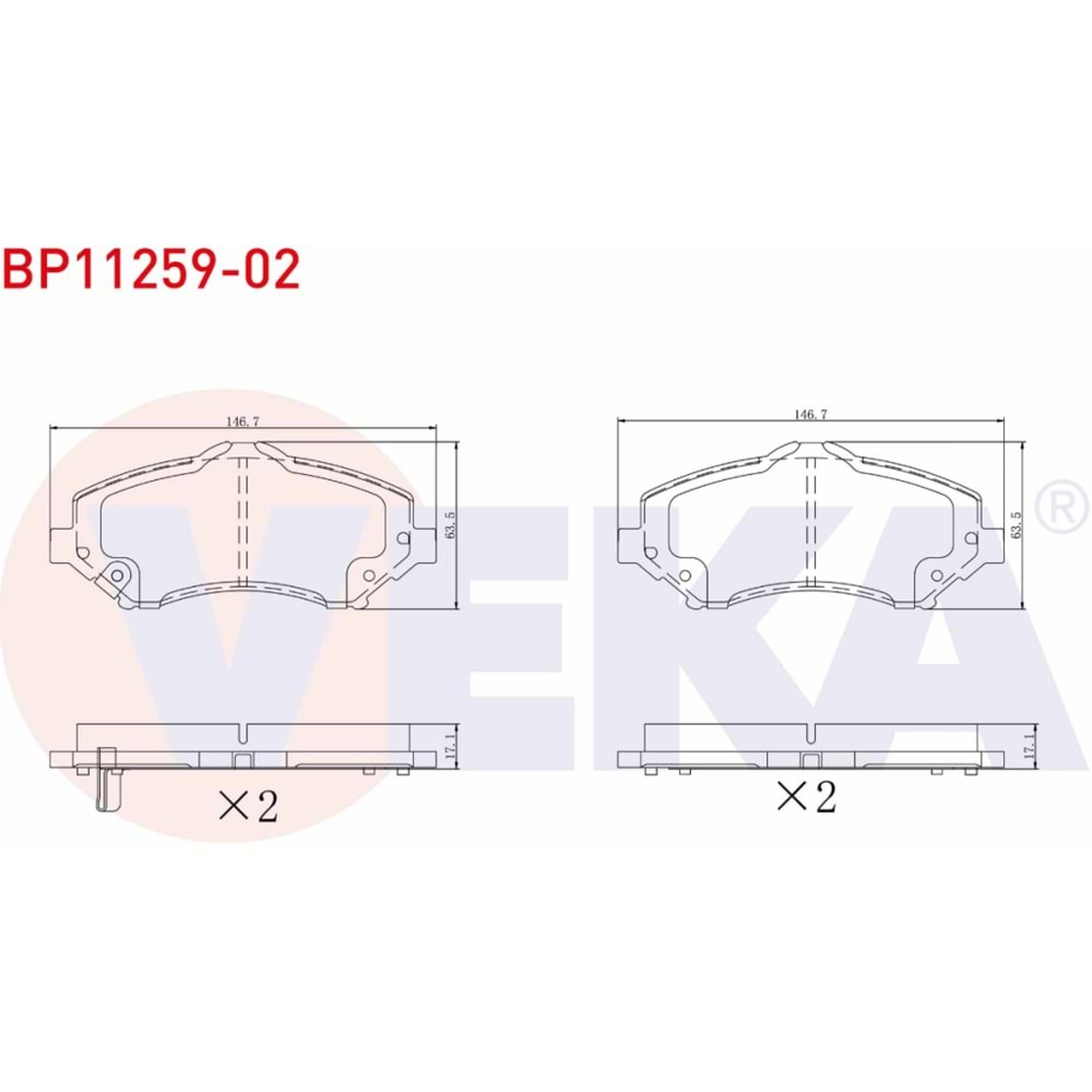 Disk Balata Cherokee, Wrangler II, Nitro, Voyoger, Fiat Freemont Ön - VEKa