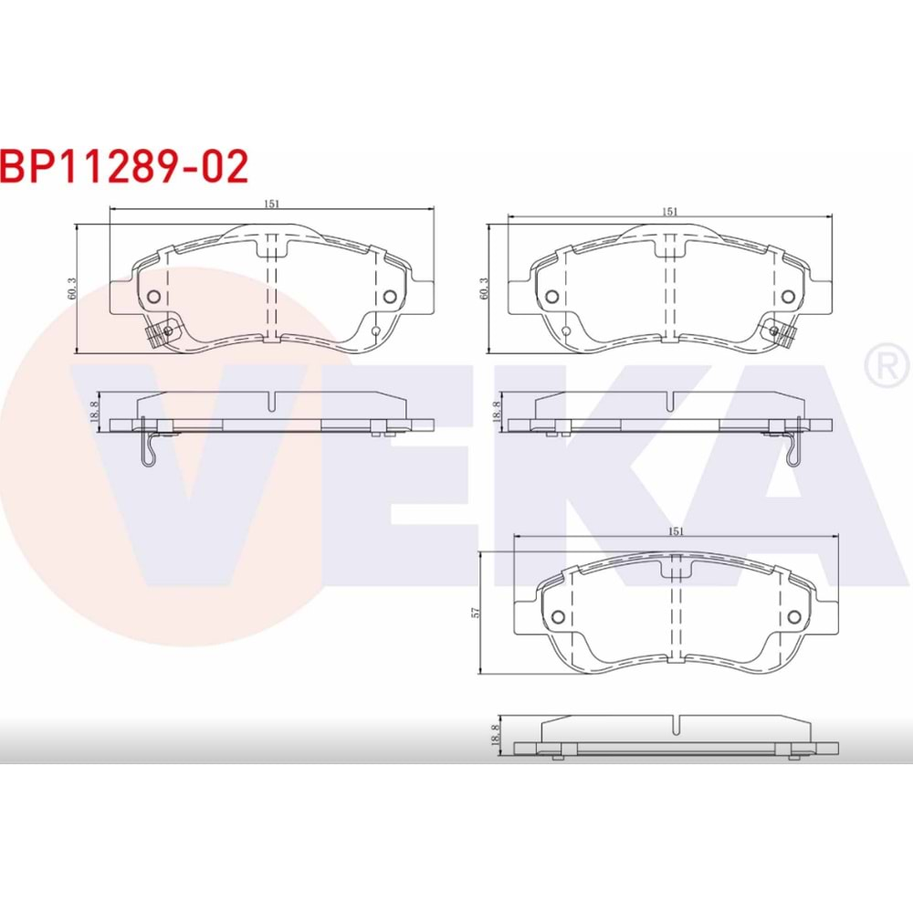 Disk Balata Honda CR-V III, CR-V IV Ön - VEKa