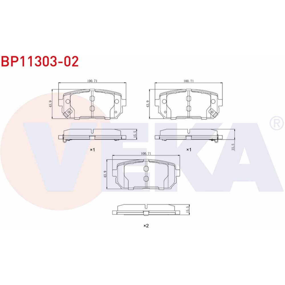 Disk Balata Kia Carens III 2.0 CRDI Arka - VEKa