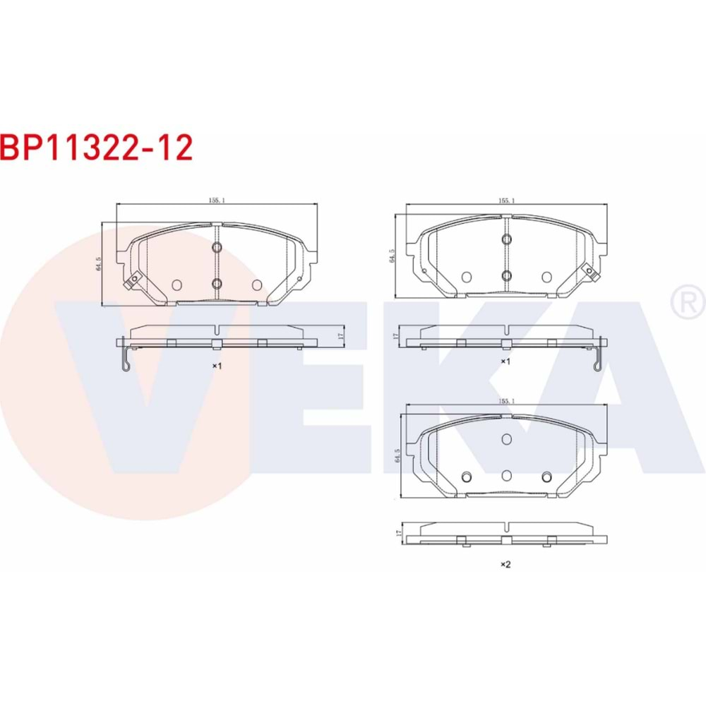 Disk Balata Hyundai İX 55 3.0 Crdi 10> Ön