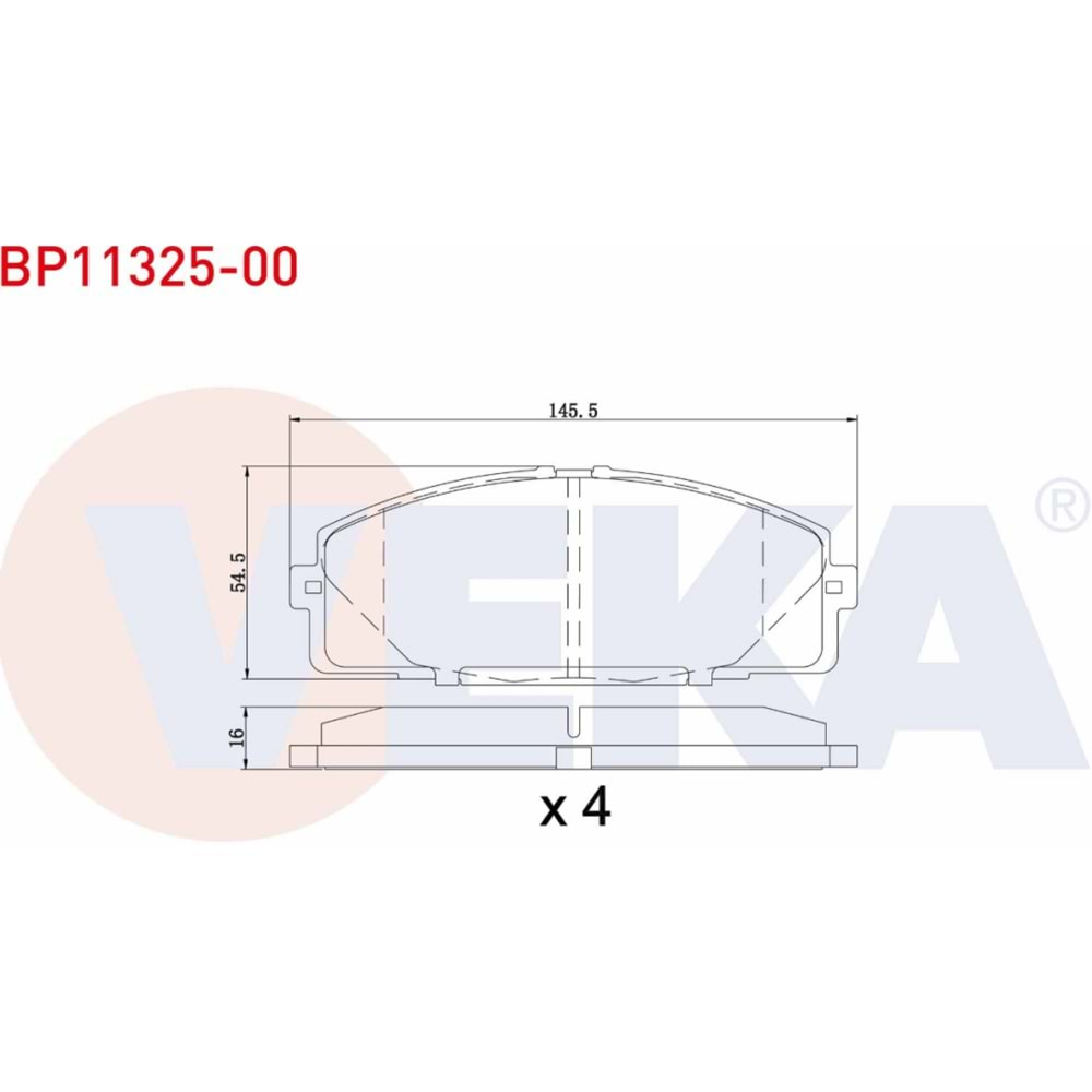 Disk Balata Toyota HI-ACE IV Ön - VEKa