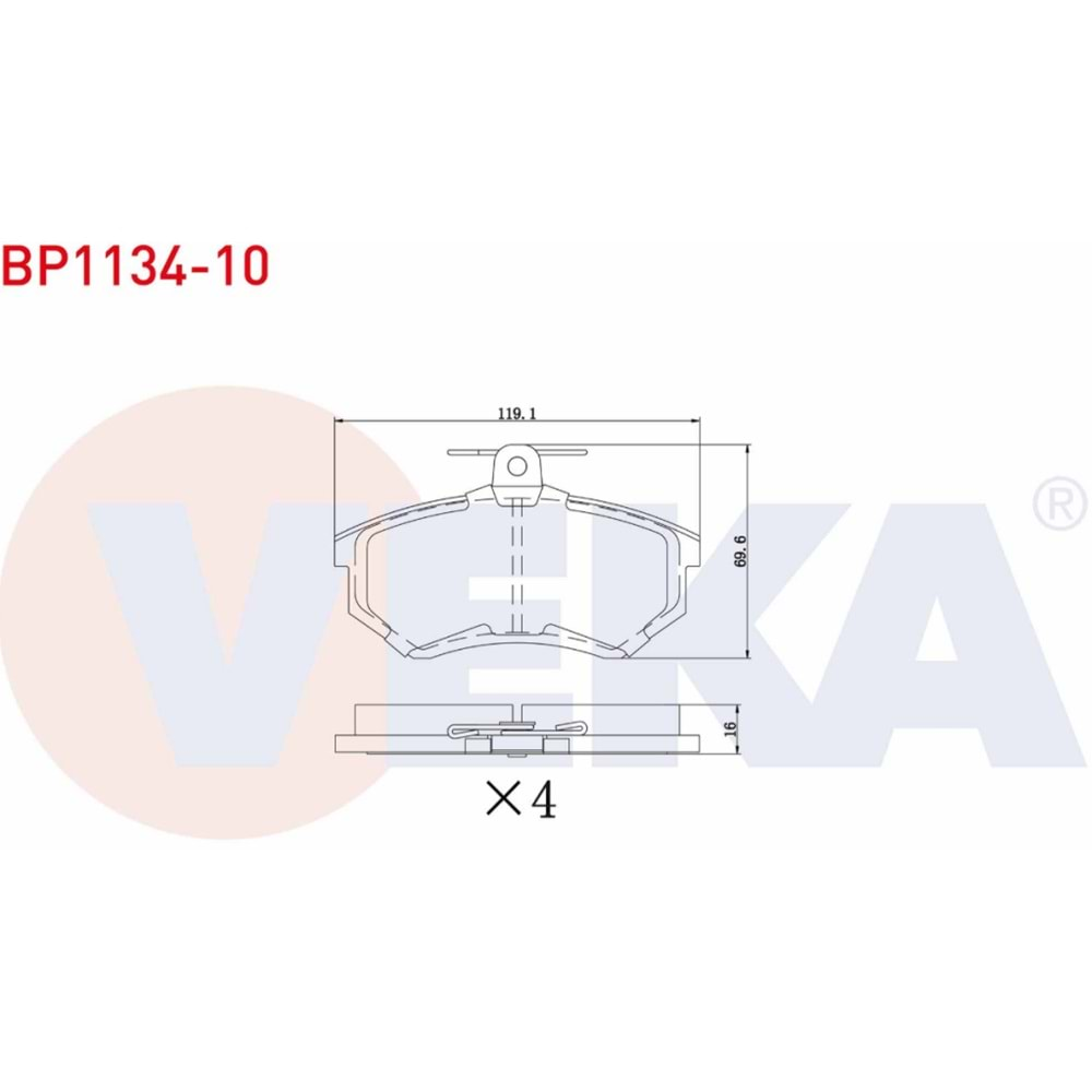 Disk Balata Vw Polo Classic Ön - VEKa