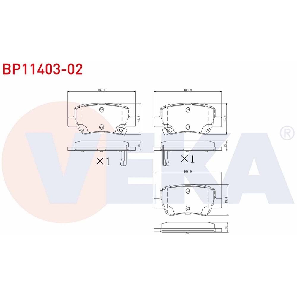 Disk Balata Toyota Avensis Arka - VEKa