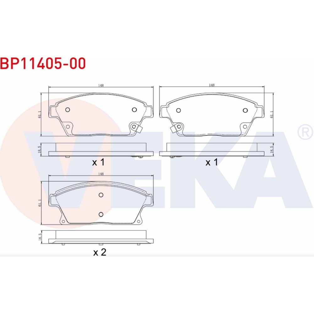 Disk Balata Chevrolet Volt, Trax, Orlando, Cruze, Opel Ampera Ön - VEKa