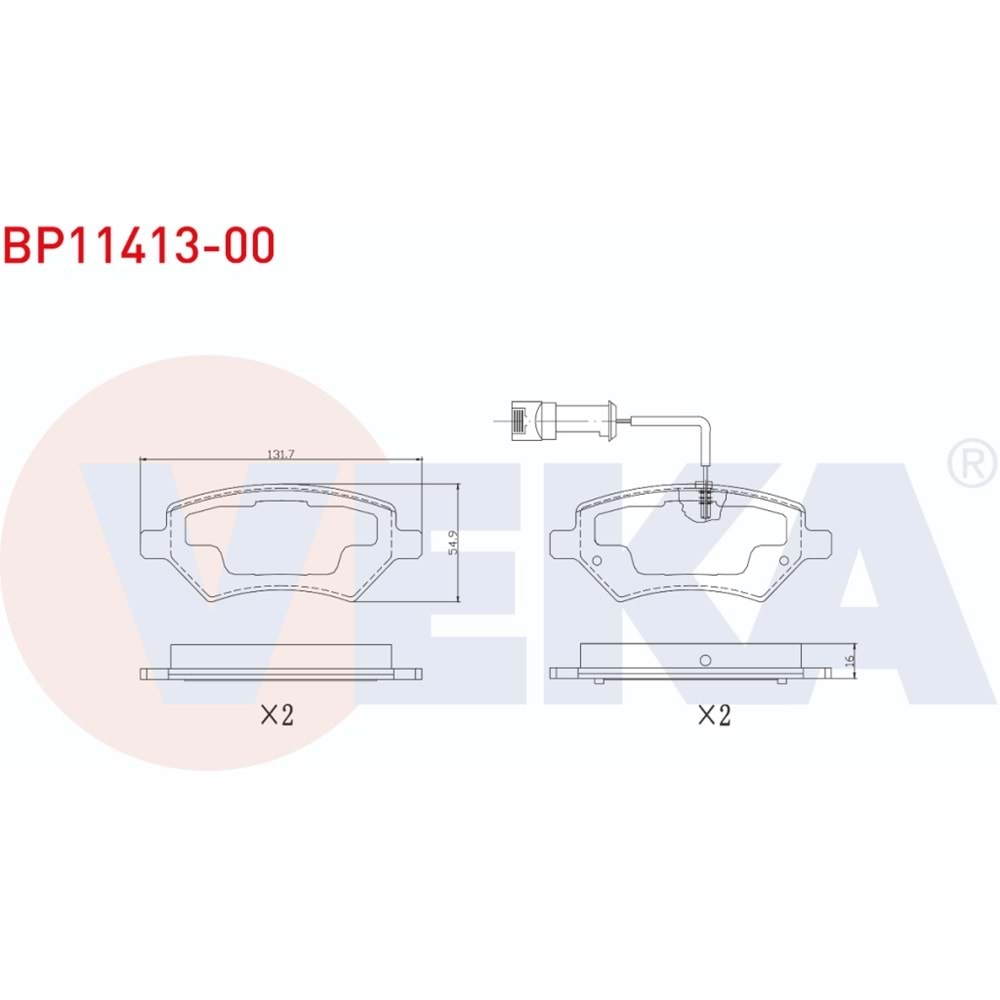 Disk Balata Chery Kimo 1.3 08-11 Ön - VEKa