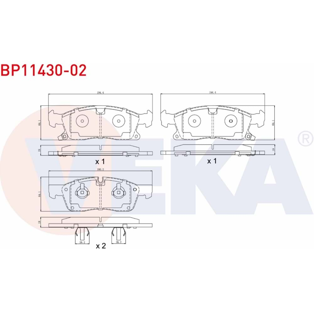 Disk Balata JeepGrand Cherokee IV Ön - VEKa