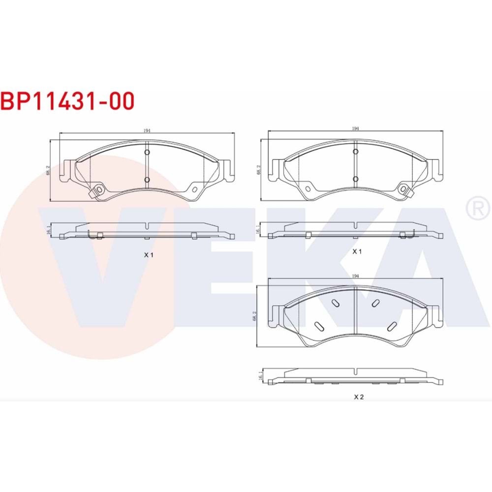 Disk Balata Ford Ranger 2.2 TDCİ 4X4 Ön - VEKa