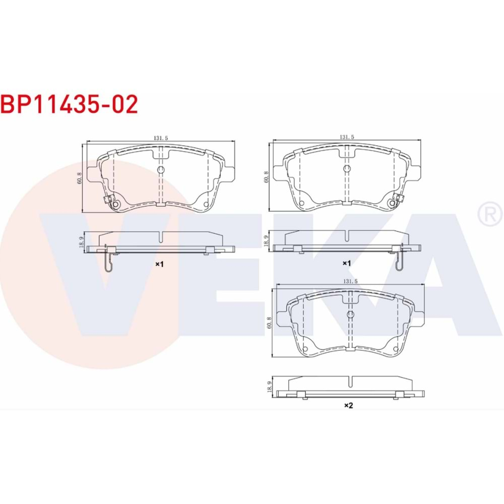 Disk Balata Renault Kango, Mercedes Citan Ön - VEKa