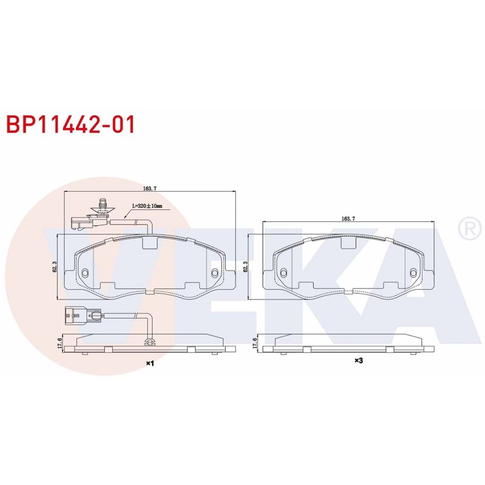 Disk Balata Renault Master, Opel Movano Arka - VEKa