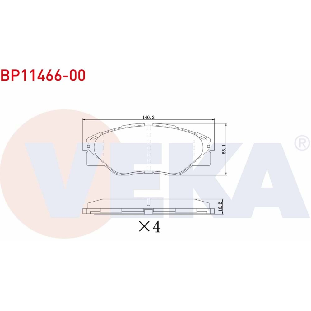 Disk Balata Toyota Hi-lux PICK Up Ön - VEKa