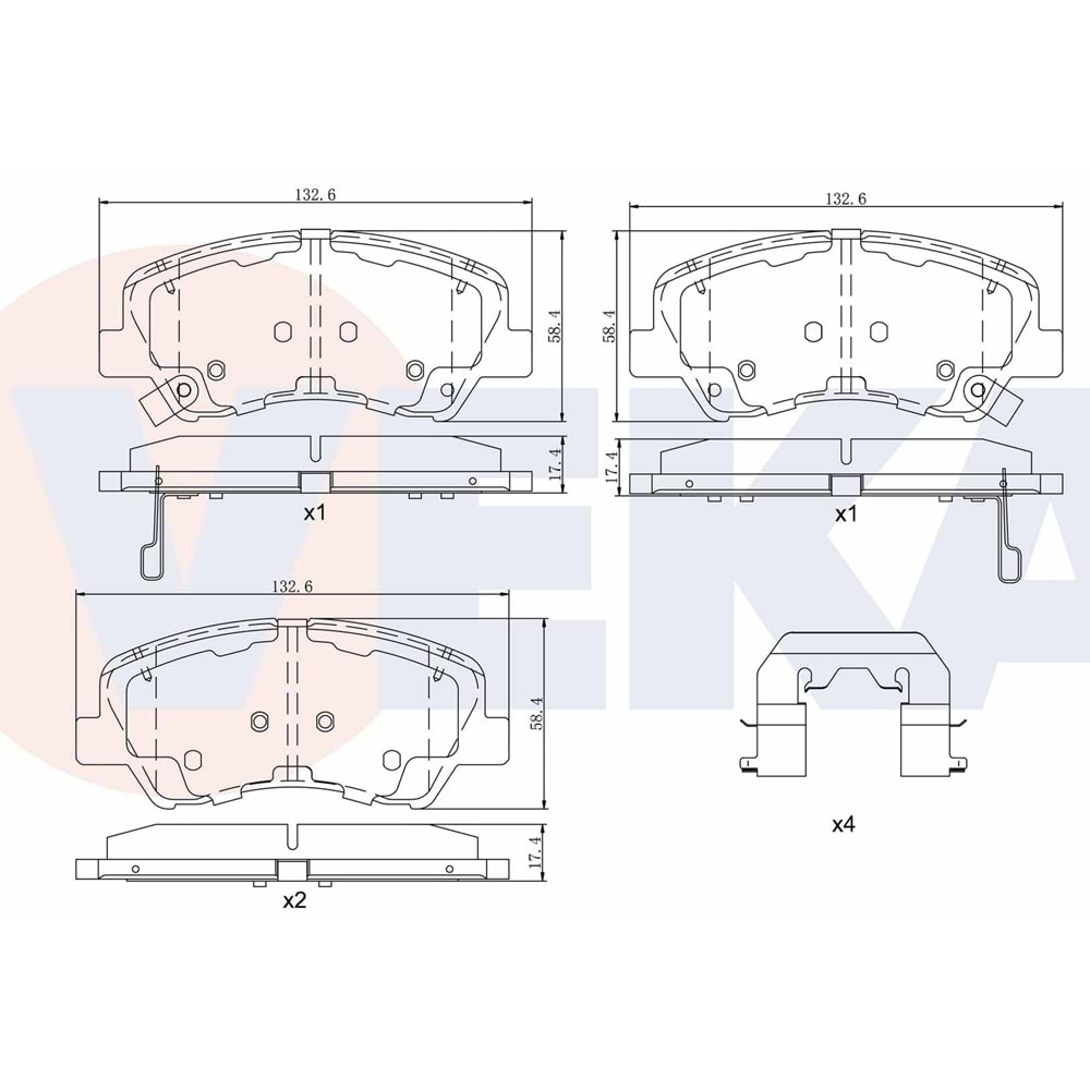 Disk Balata Hyundai Accent Blue 1,6 CVVT, ELantra 1,6, Kia Rio Ön - VEKa