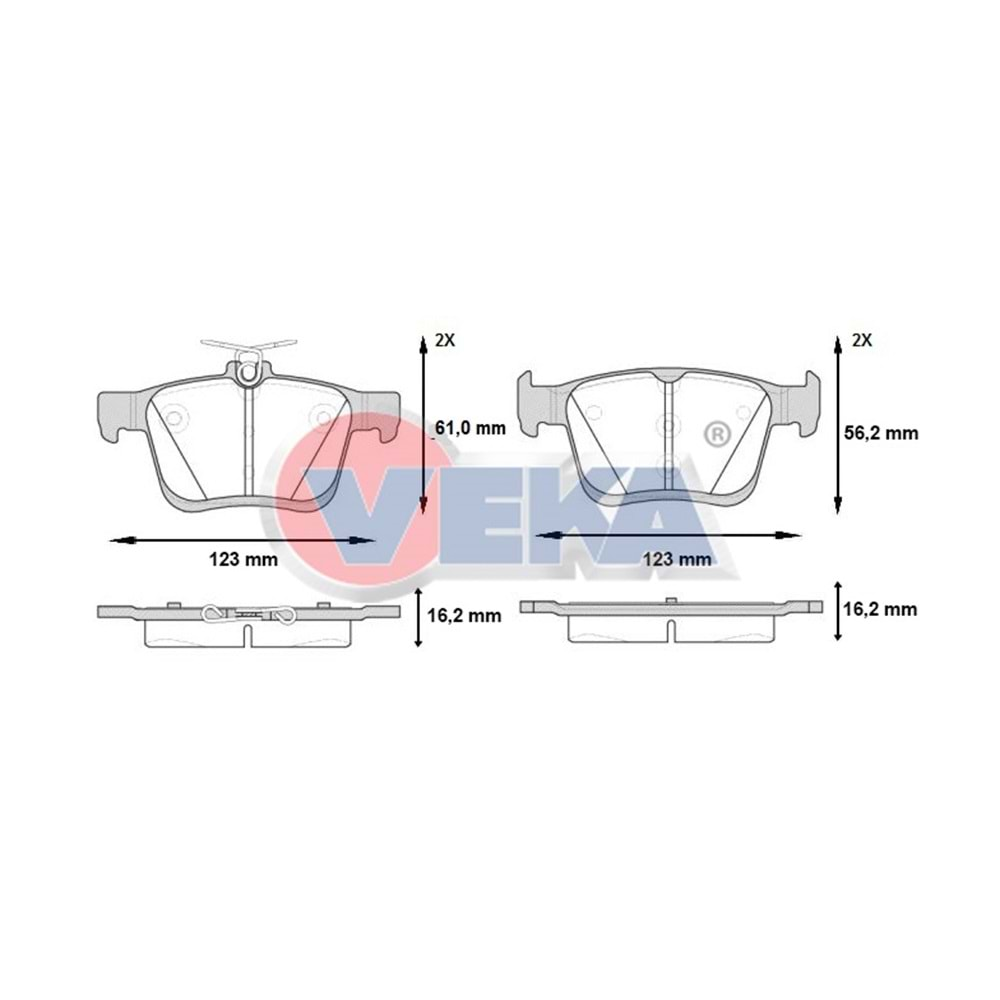 Disk Balata Vw Golf VII, Audi A3, Skoda Octavia, Süper B Arka -