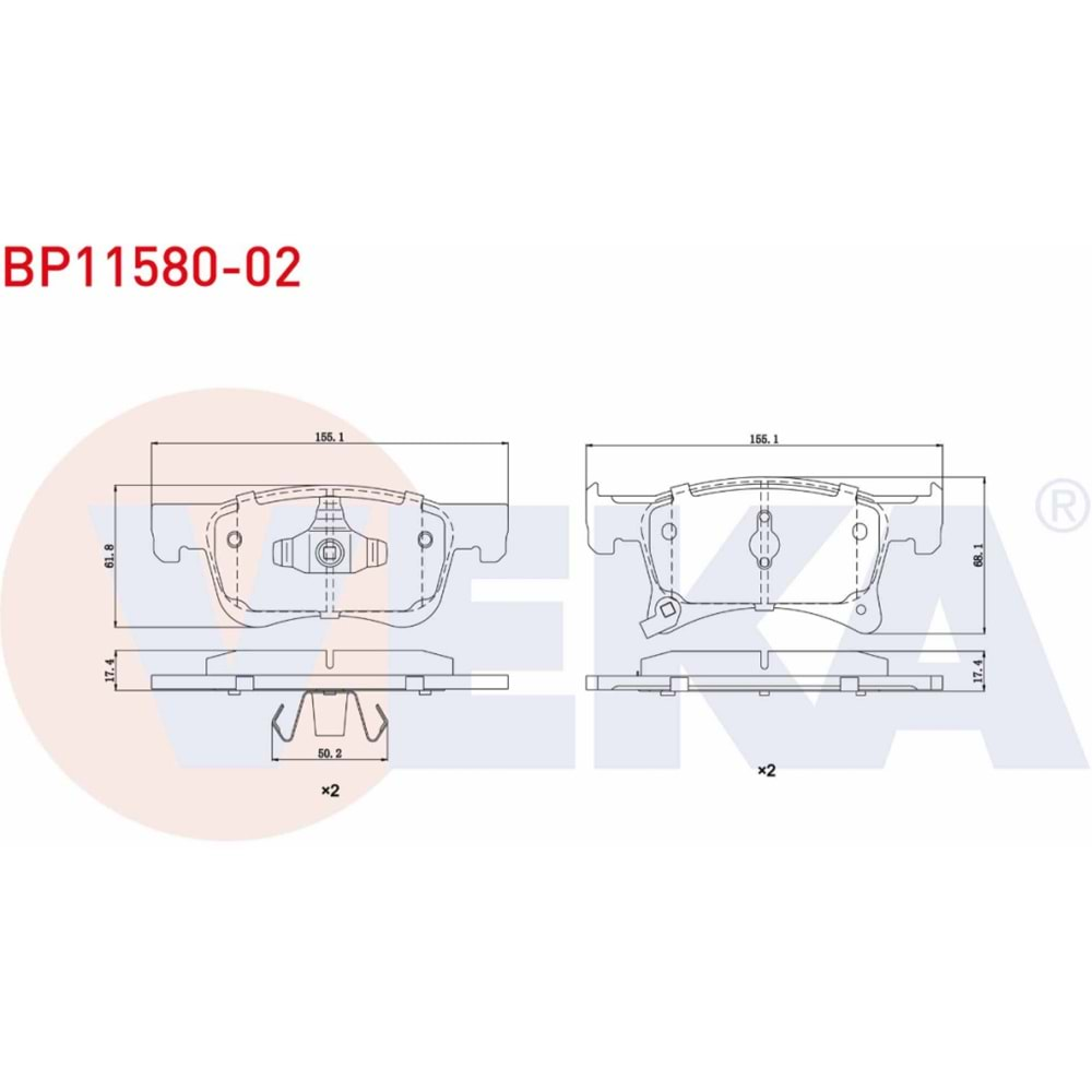 Disk Balata Opel Corsa E 1.3 CDTI 15 JANT Ön - VEKa