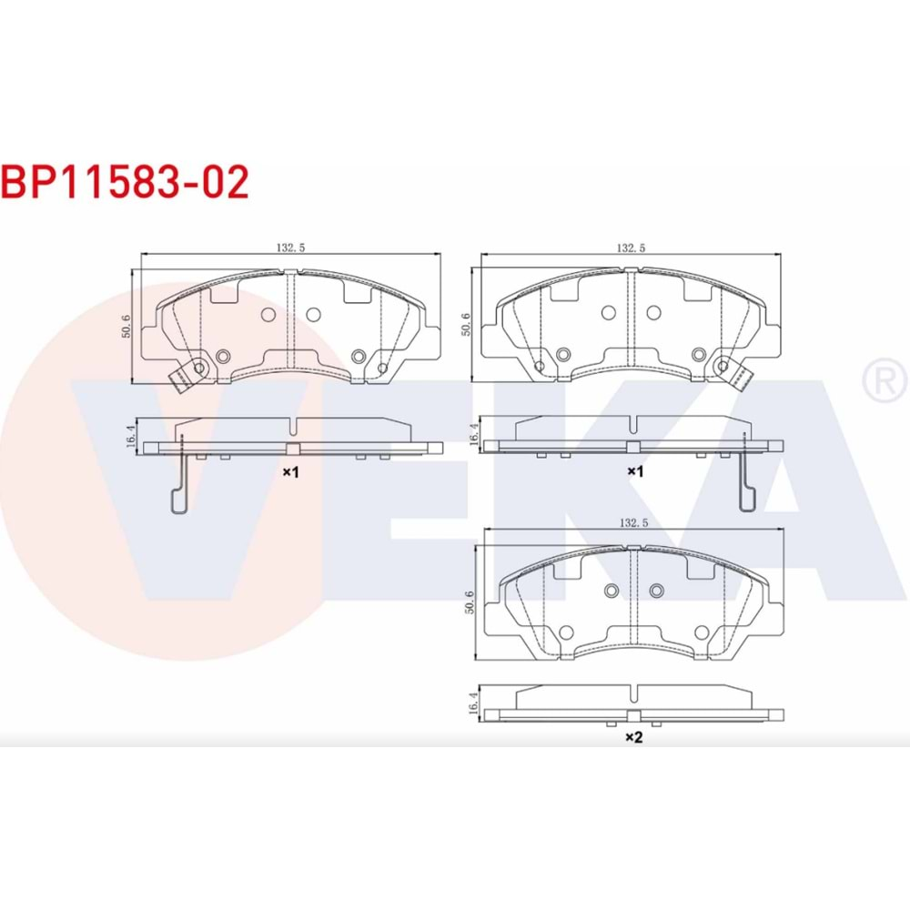 Disk Balata Hyundai I10 (IA) 1.2 Ön - VEKa