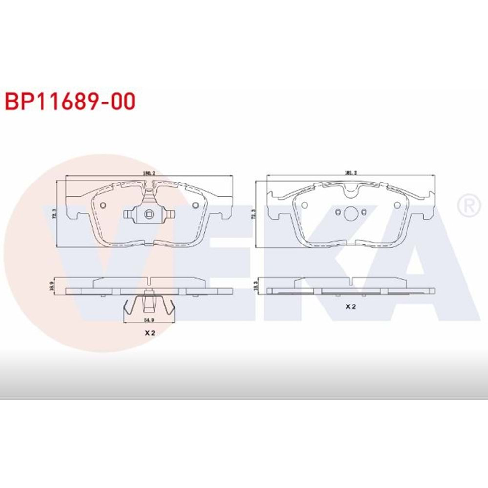 Disk Balata Volvo Xc 60 D4 13> Ön -