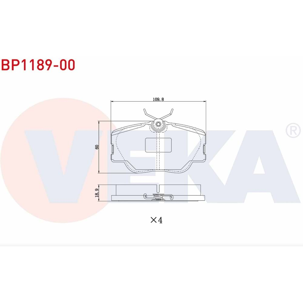 Disk Balata Mercedes 124, 190 Ön - VEKa