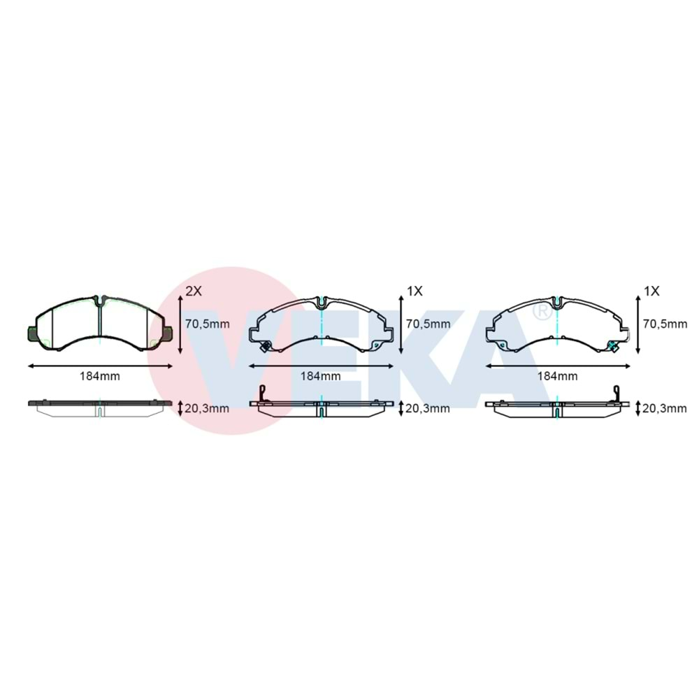 Disk Balata Mitsubishi Canter 711 3.0 Ön - VEKa