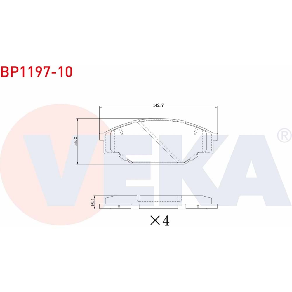 Disk Balata Toyota Hı-Lux, Hıace III Ön - VEKa