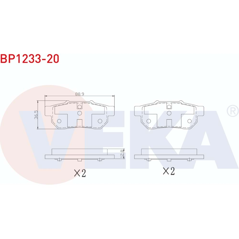 Disk Balata Honda Civic V Arka - VEKa