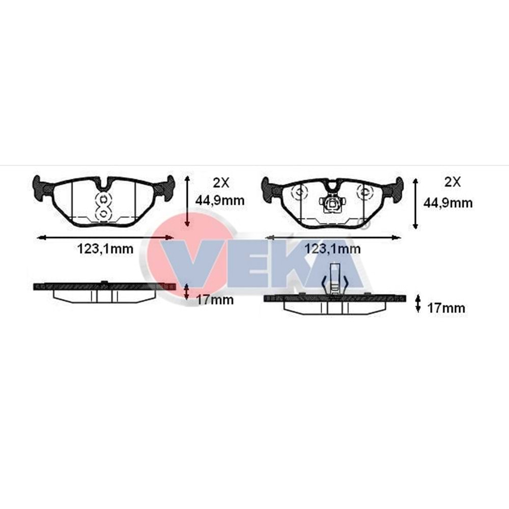 Disk Balata Bmw E36, E46, Z4, Z1, Rover 75 Arka - VEKa