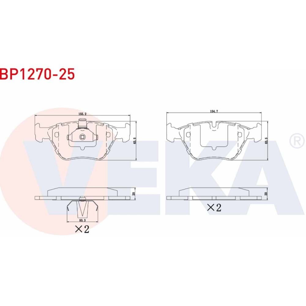 Disk Balata Bmw 5 Serisi E39, 3 Serisi E46 Ön - VEKa