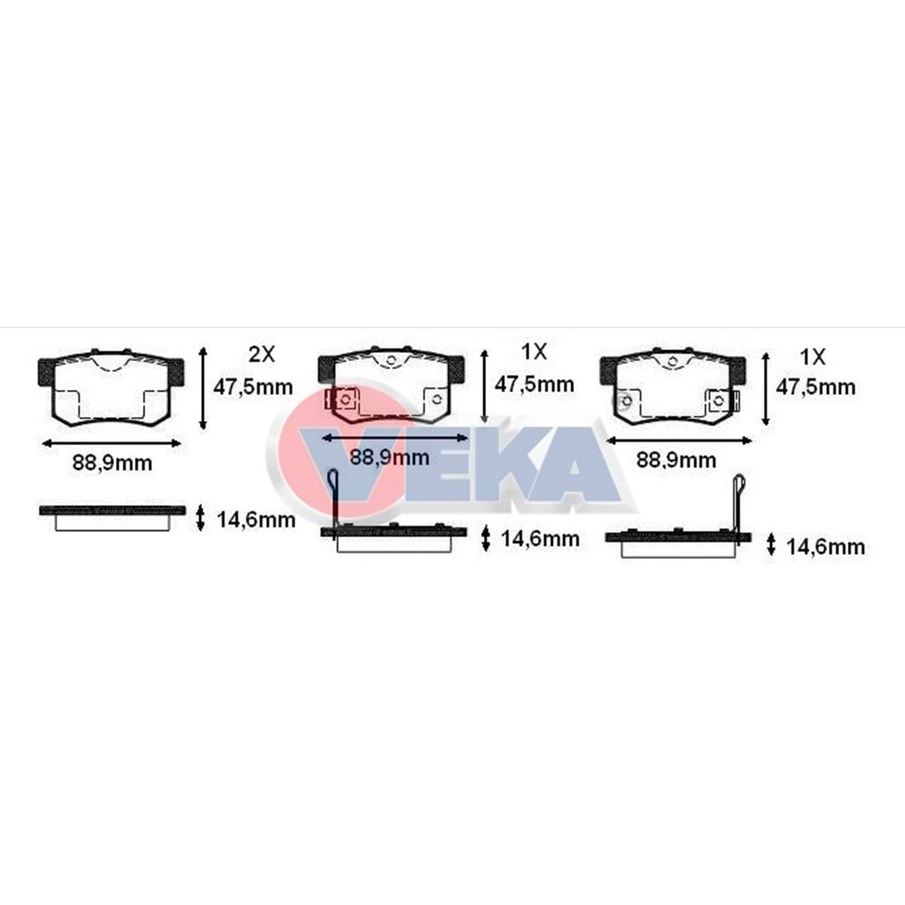 Disk Balata Honda Civic, Rover 600, Suzuki SX4, Swift Arka - VEKa