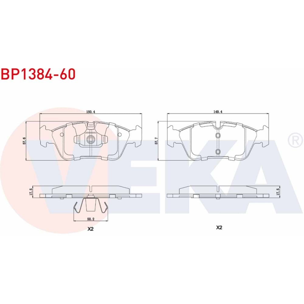 Disk Balata Bmw E36, E46, E87 Ön - VEKa