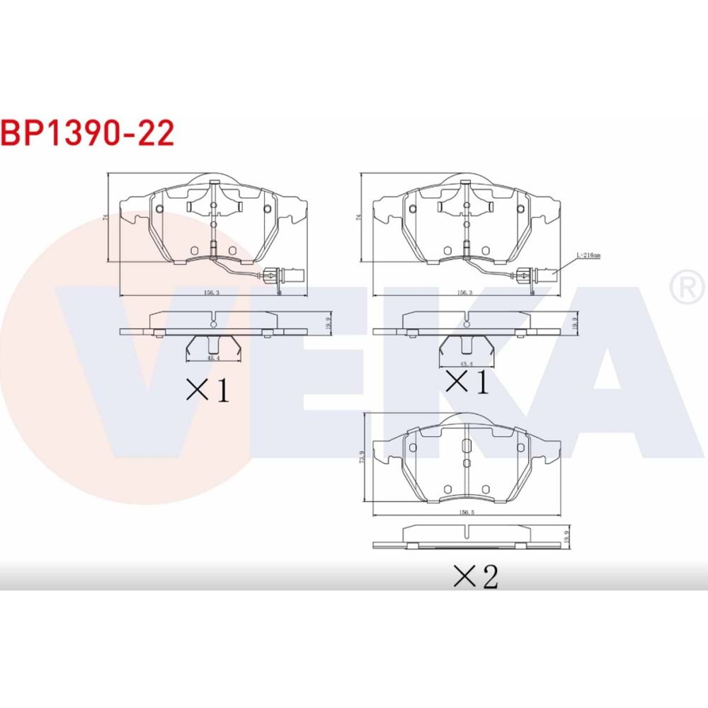 Disk Balata Vw Passat, Audi A6 Ön - VEKa