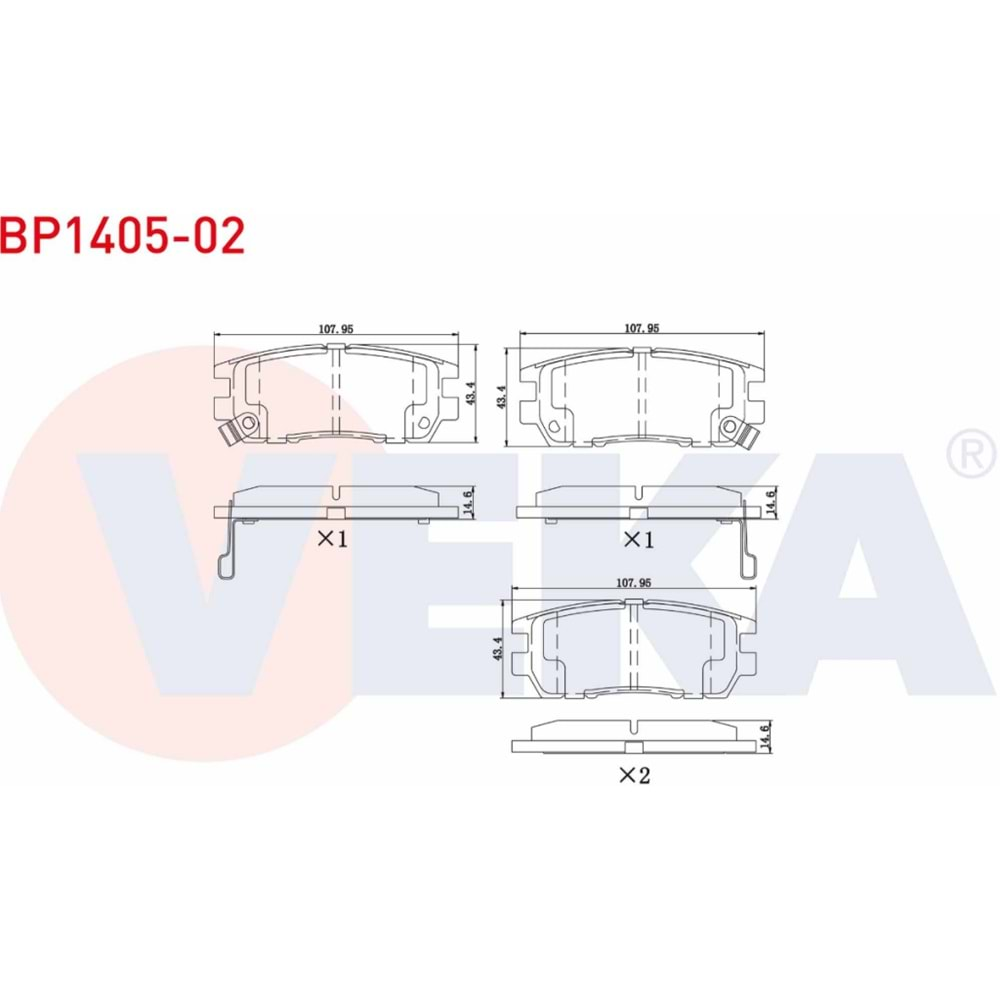 Disk Balata Mitsubishi Pajero II 2.8 TD Arka - VEKa