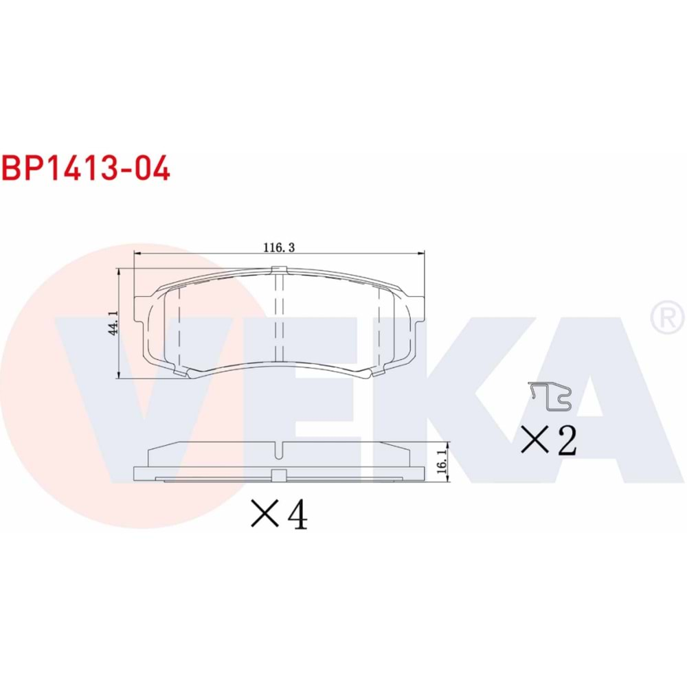 Disk Balata Toyota Land Cruıser, Mitsubishi Pajero Arka - VEKa