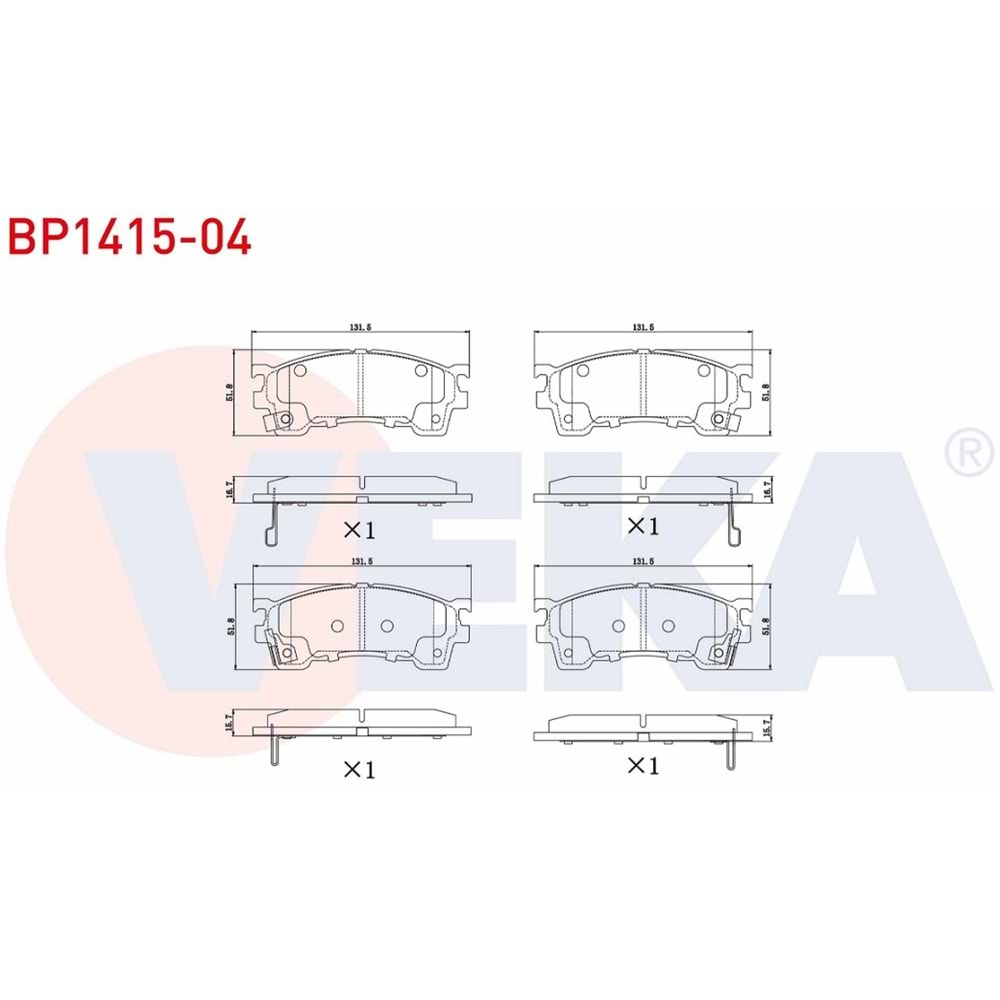 Disk Balata Mazda 323, 626 Ön - VEKa