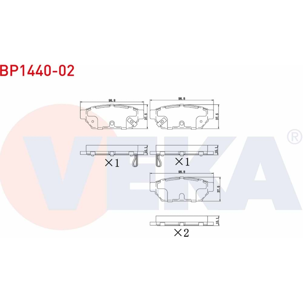 Disk Balata Mitsubishi Carisma, Colt, Proton Arka - VEKa