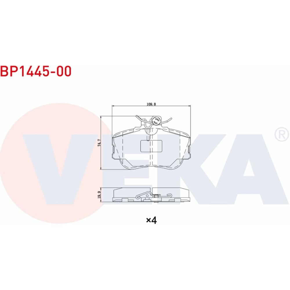 Disk Balata Mercedes 202 C Kasa W202, S202 Ön - VEKa