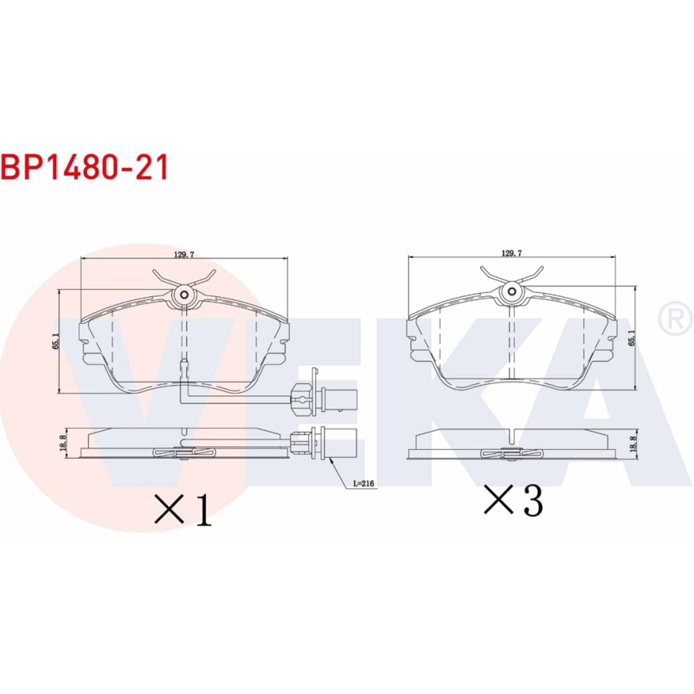 Disk Balata Vw T4 Fişli Ön - VEKa