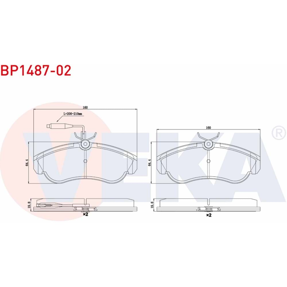 Disk Balata Peugeot Boxer, Fiat Ducato, Citroen Jumper Ön - VEKa