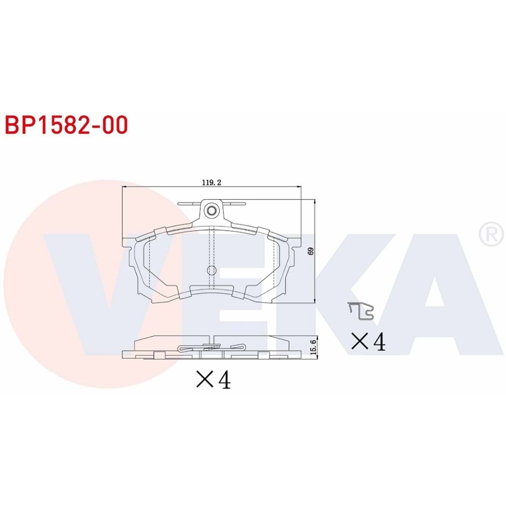 Disk Balata Mitsubishi Carisma, Volvo Ön - VEKa