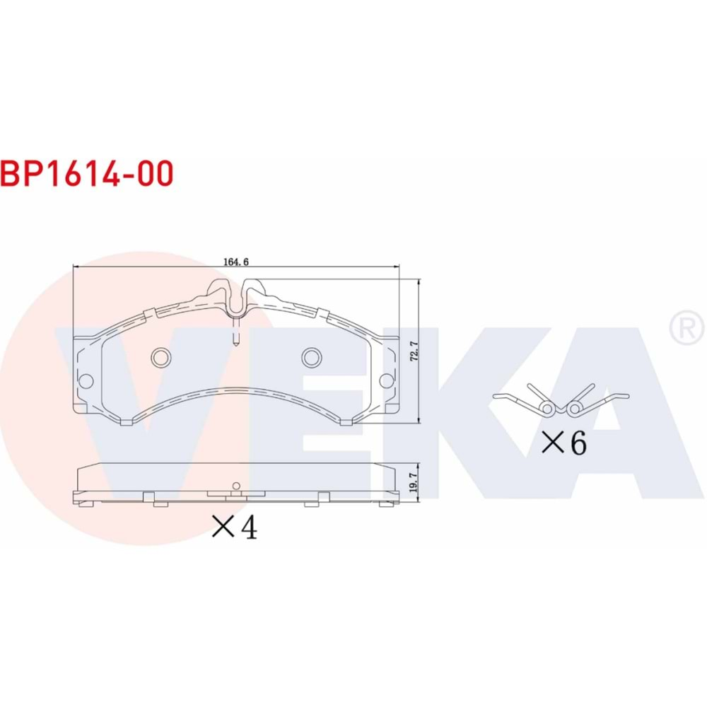 Disk Balata Mercedes Sprinter Çift Teker Ön-Arka - VEKa